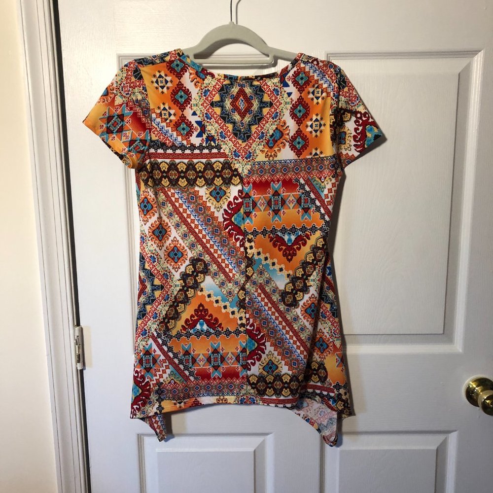 C'est la Vie women colorful short sleeve TS, S - Picture 2 of 7